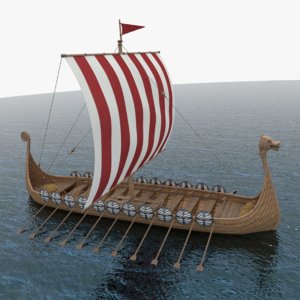 3D viking boat