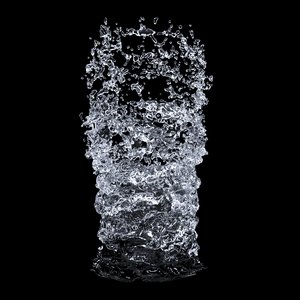 3D water splash model