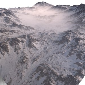 snowy terrain 3D model