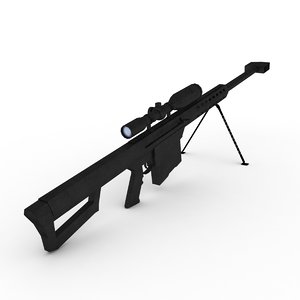 barret m82 sniper riffle 3D