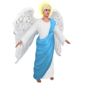 3D model christian angel