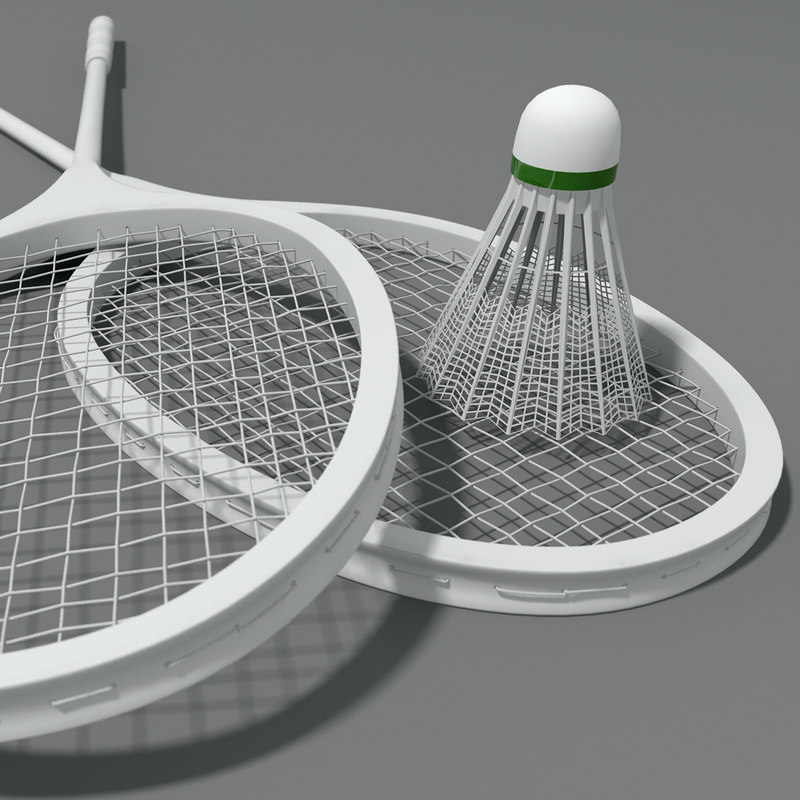 Classic badminton rackets model TurboSquid 1296005