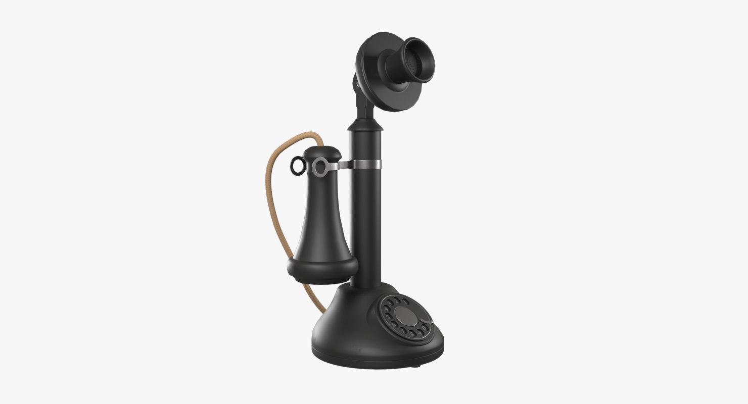 Candlestick phone 3D model TurboSquid 1296151