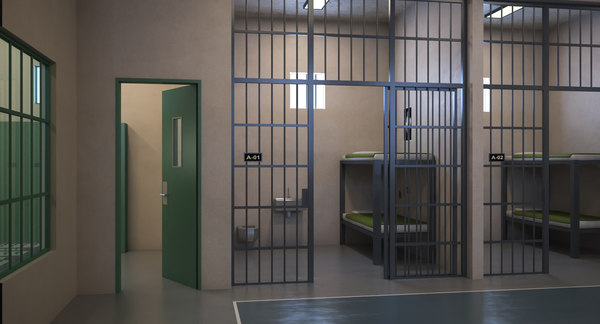 Interior scene prison corridor 3D model - TurboSquid 1296215