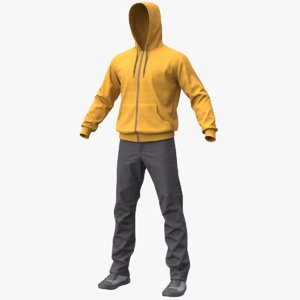 3D realistic men s clothes model