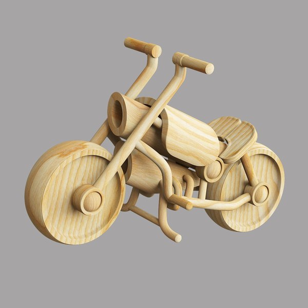 wooden motorbike toy