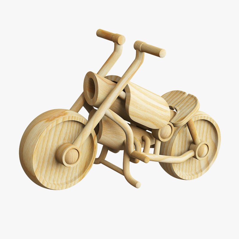 Wooden toy motorbike 3D model TurboSquid 1296419