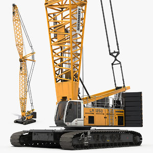 3D crawler crane liebherr lr1250 model
