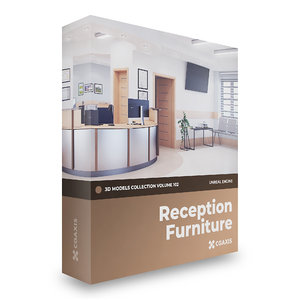 reception furniture volume 102 3D model