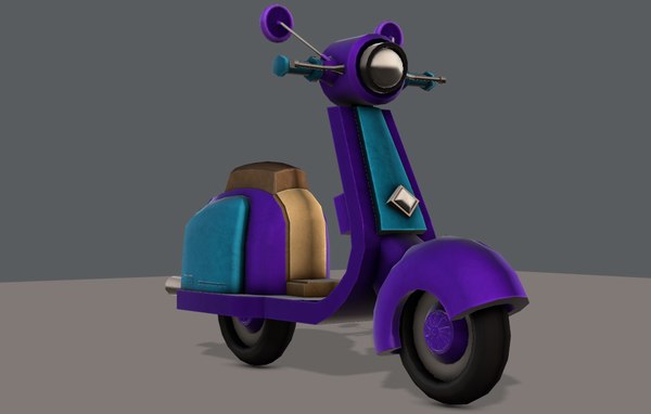 Car Cartoon Scooter 3d Model Turbosquid 1296618