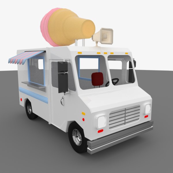 アイスクリーム販売車3dモデル Turbosquid