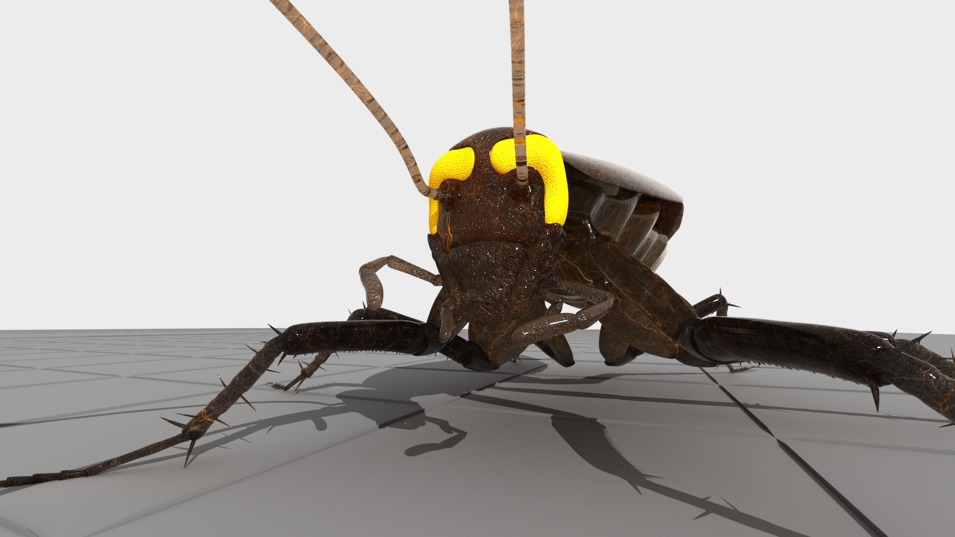 Cockroach radioactive animation 3D model TurboSquid 1296813