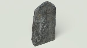 3D old tombstone model
