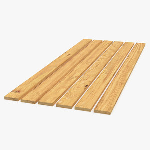 3D wooden planks set
