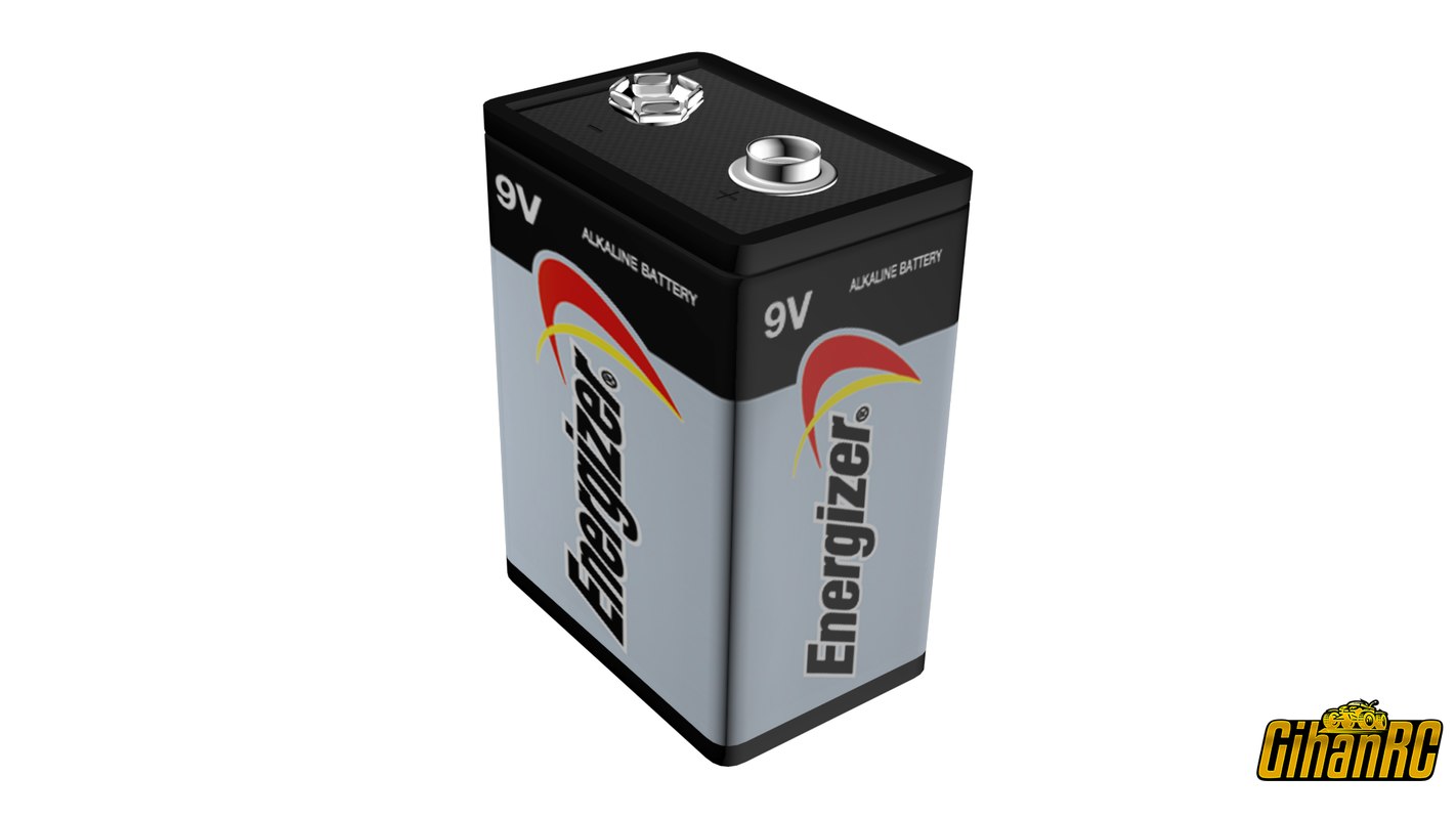 Energizer 9v battery model TurboSquid 1296932