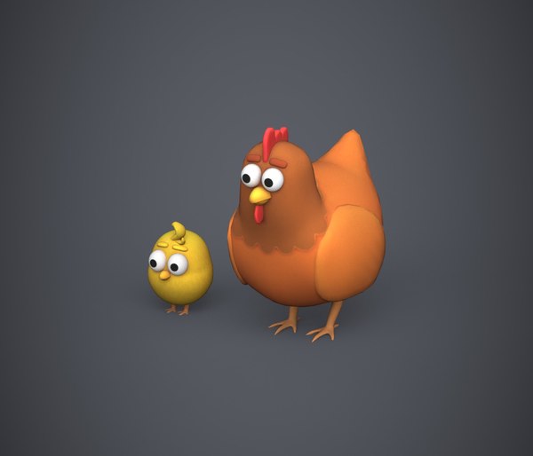 Cartoon Chicken 3D Models for Download | TurboSquid