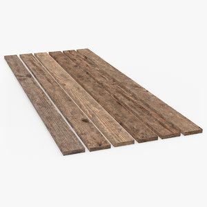 3D old wood planks set