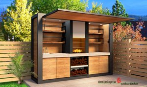 3D modern outdoor kitchen furniture model