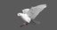 rigged white dove pigeon model