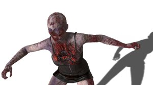 3D zombie brenda model
