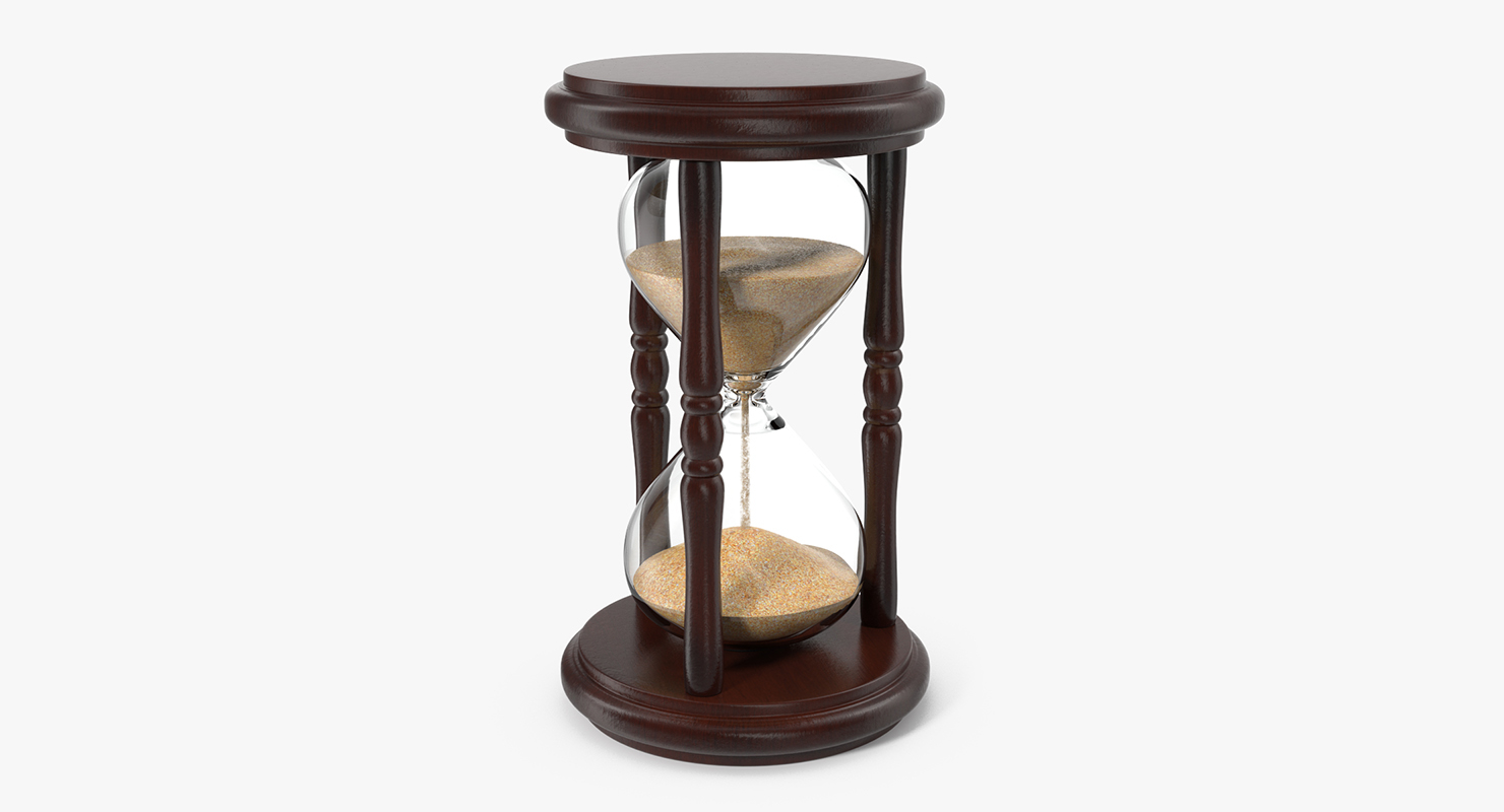 木沙漏计时器3d模型