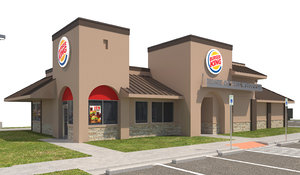 3D model burger king site signage