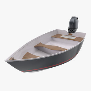 3D model motorboat outboard engine