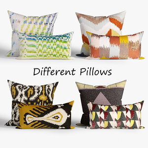 decorative pillows westelm set 3D model