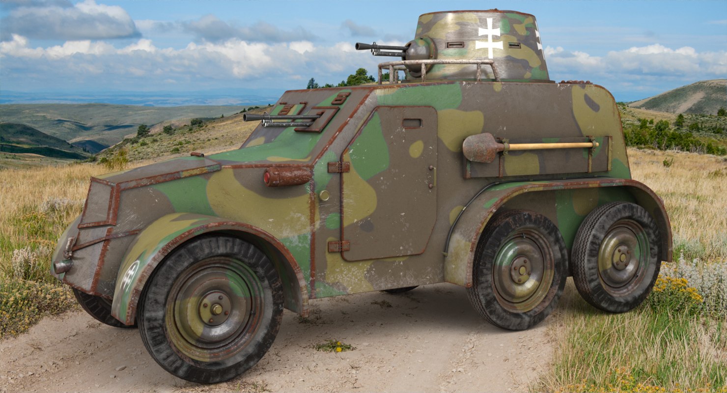 Oa vz 30 armoured car 3D model - TurboSquid 1297709