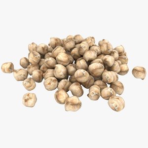 realistic chickpea pile 3D model