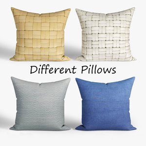 decorative pillows habitat set 3D model