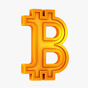 3D bitcoin symbol