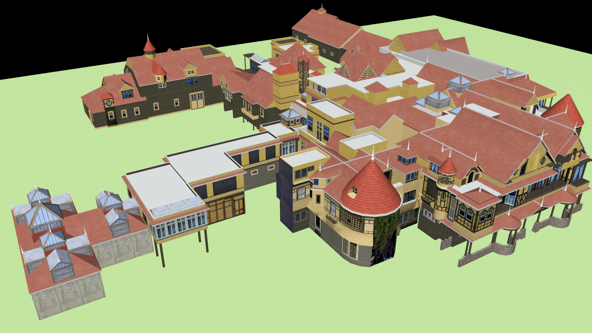 3D winchester mystery house TurboSquid 1297939