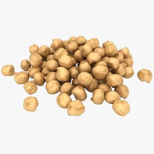 realistic chickpea pile 3D model