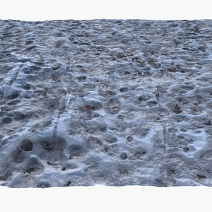 3D frozen winter ground surface model