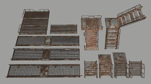 ladder stairs 3D model