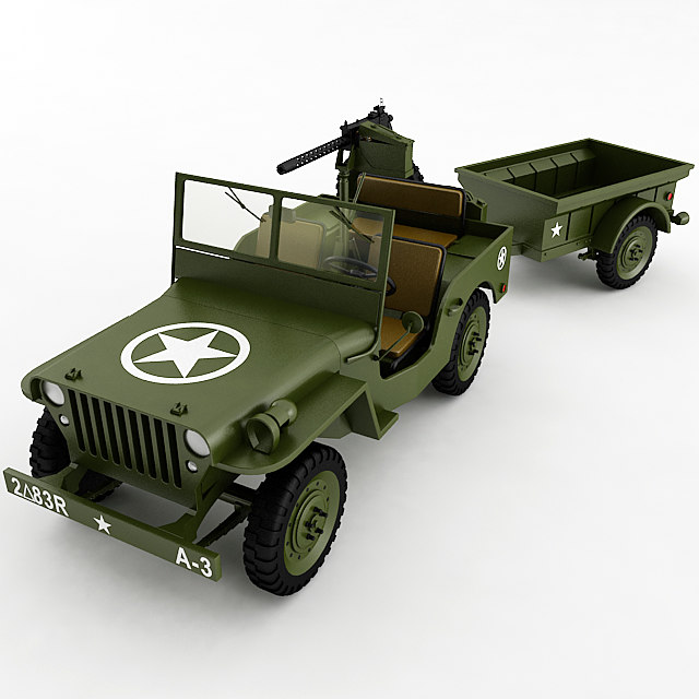 Willys jeep 3D model TurboSquid 1298094