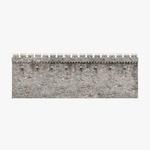 3D medieval wall model