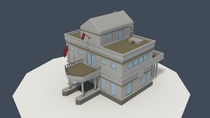 government building consulate 3D model
