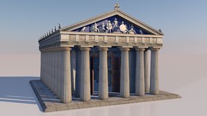 doric greek temple 3D