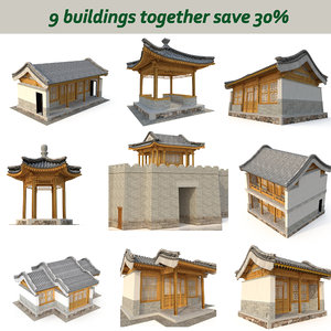 3D chinese ancient architecture