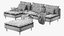 3D ikea soderhamn sofa sectionals model