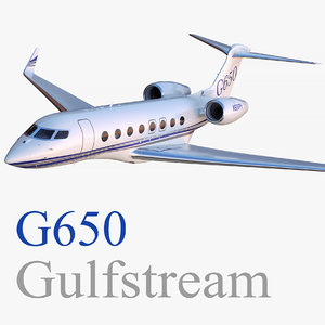 gulfstream g650 business jet 3D model