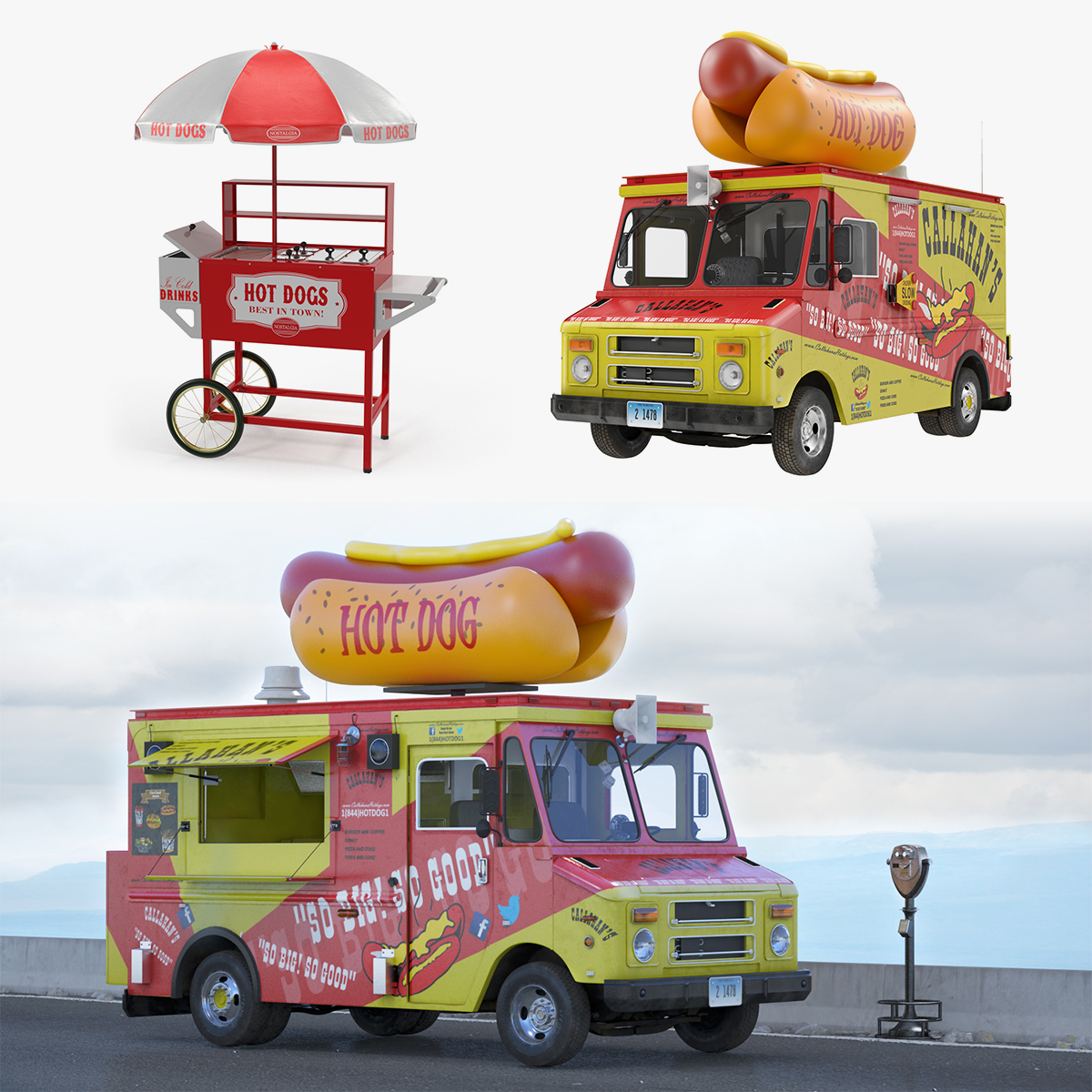 Hot dog vending machines model TurboSquid 1298839