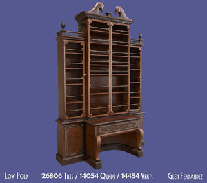 old antique victorian bookcase model