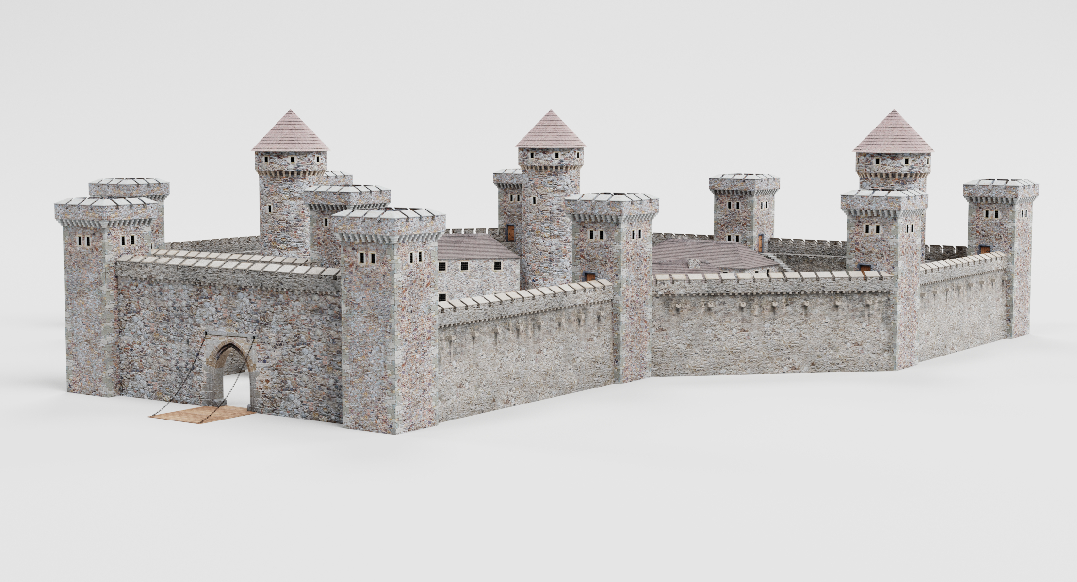 中世纪城堡23d模型