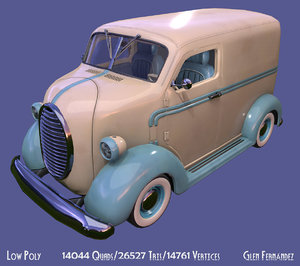 3D vintage custom coe delivery van