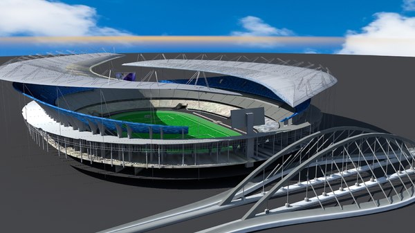 soccer stadium field 3D
