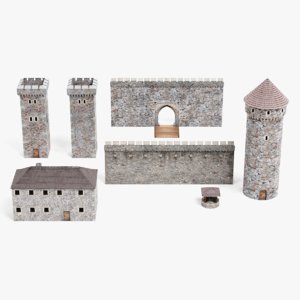 medieval set 3D model