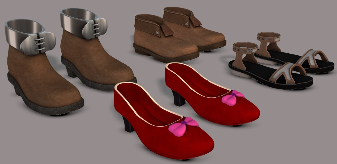 Cartoon shoe 3D model TurboSquid 1298939